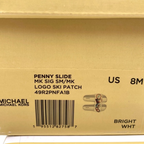 Michael Kors Penny Slide Flip Flops Ski Patch - Picture 12 of 12